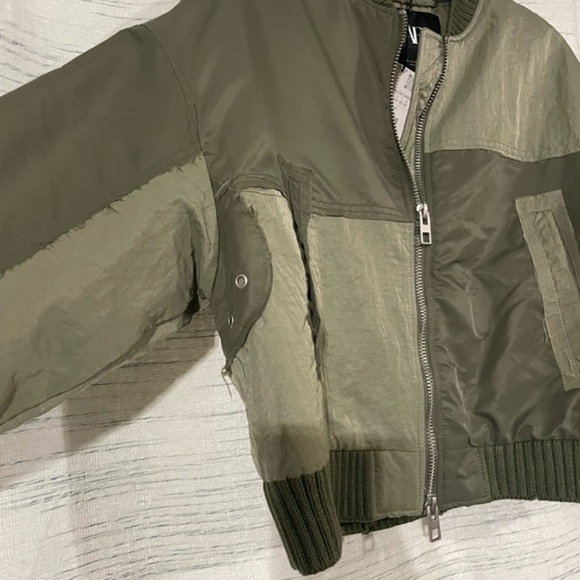 WATERPROOF PATCHWORK BOMBER‎ JACKET by Zara size xs - Picture 12 of 16